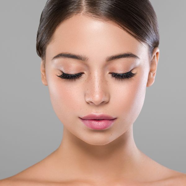 Close-up portrait of beautiful young woman